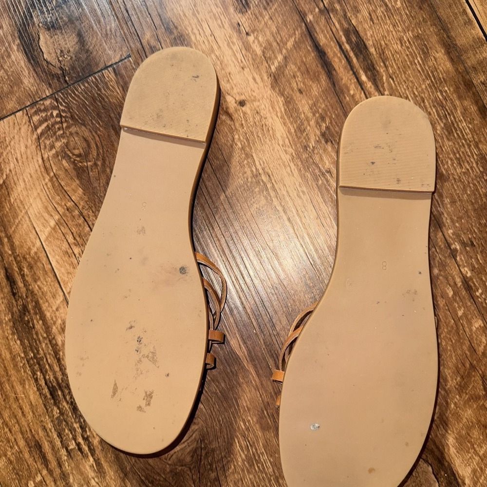 Madewell Traci Crisscross Straps Brown Slip On Sandals Women Size 8 - Picture 4 of 6